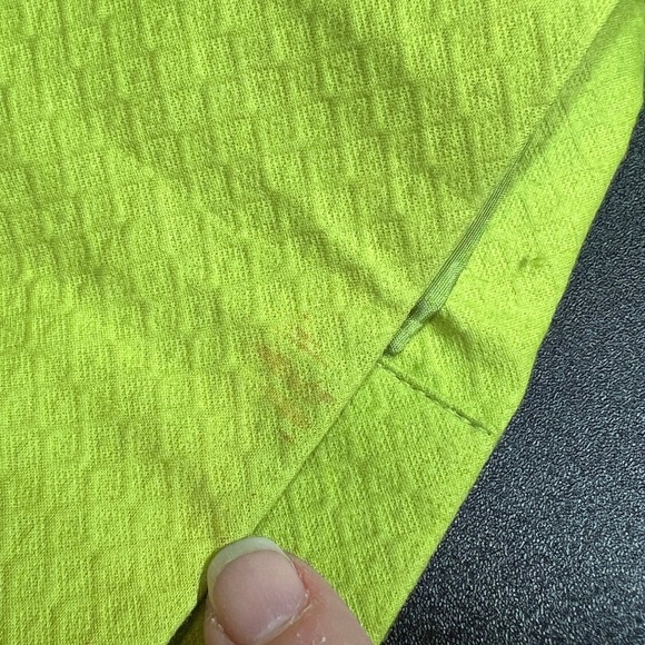 Vtg Marshall Fields Chartreuse Green Cotton Lined Blazer Jacket Women's Size 10 - Picture 10 of 10